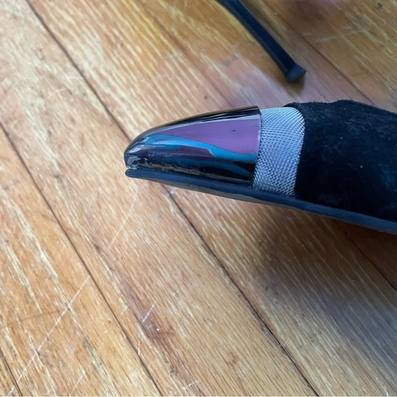 Jeffrey Campbell Koons Black Suede & Metal Ankle Strap Heels Women’s Size 8.5 - Picture 7 of 12